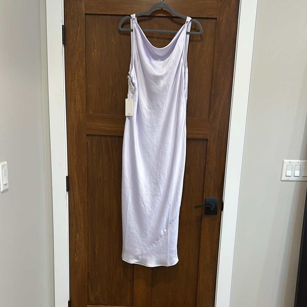 Aritzia Winfred Elegant Lavender Sleeveless Dress with low v back